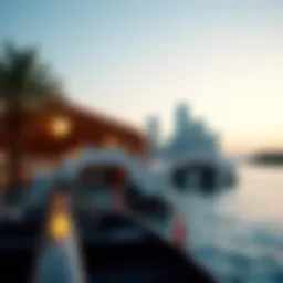 A picturesque view of Abra Station over the waterway