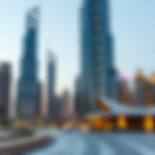 Dubai's Iconic Skyline Stunning skyline of Dubai showcasing modern architecture