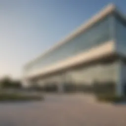 Exterior view of a modern school in Al Barsha