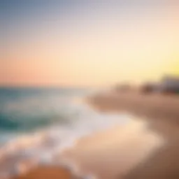 A stunning view of Al Mamzar Beach showcasing its serene waters and sandy shores