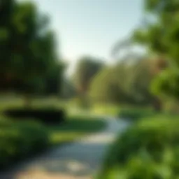 Lush greenery and walking paths in Al Wasl Park