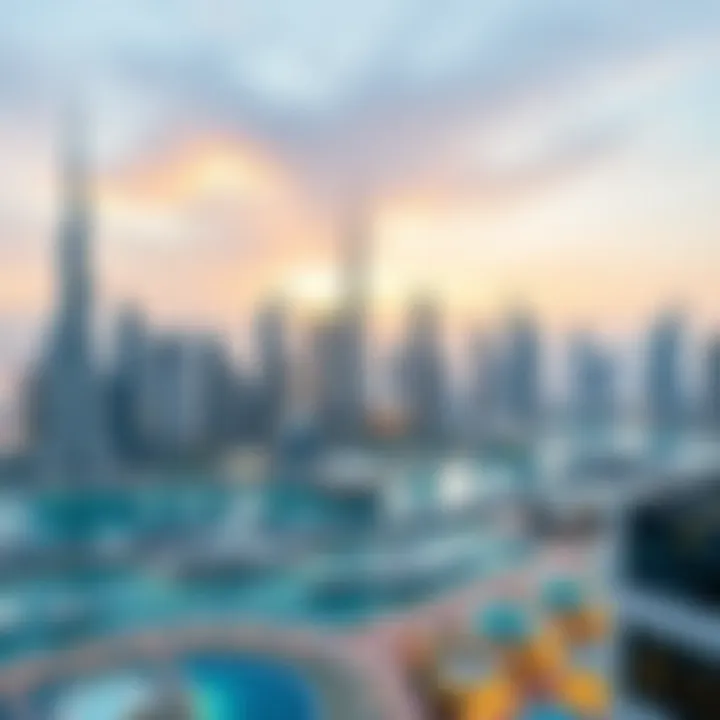 Aerial view of Dubai skyline showcasing modern architecture