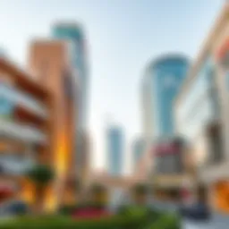 A panoramic view of Business Bay Mall showcasing its architectural brilliance and modern design