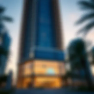 Architectural Marvel of Carson Tower Stunning facade of Carson Tower showcasing modern architecture