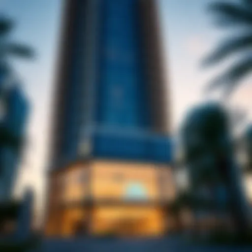 Architectural Marvel of Carson Tower Stunning facade of Carson Tower showcasing modern architecture