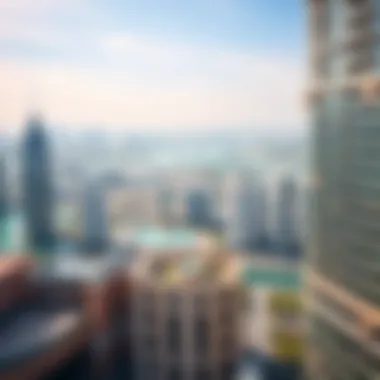 Panoramic view of the Jumeirah Lake Towers area from Concord Tower