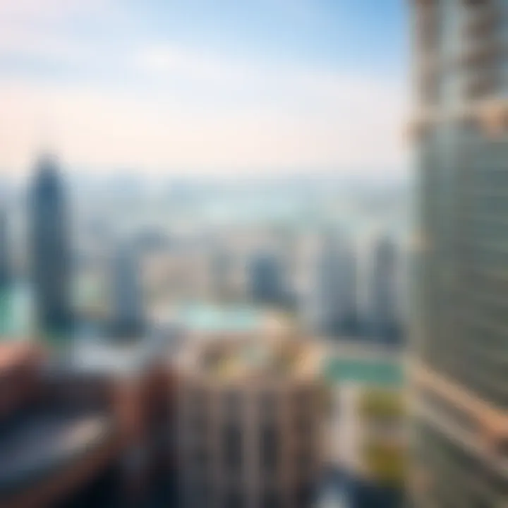 Panoramic view of the Jumeirah Lake Towers area from Concord Tower