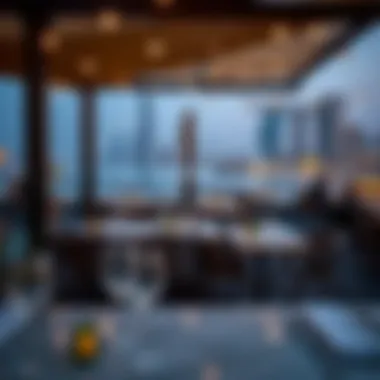 Trendy Rooftop Dining Trendy rooftop dining experience overlooking Dubai