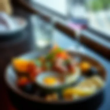 Exquisite Fusion Flavors Artfully plated dish representing fusion cuisine