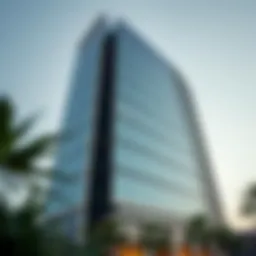 Stunning exterior view of D1 Tower showcasing its unique architectural lines
