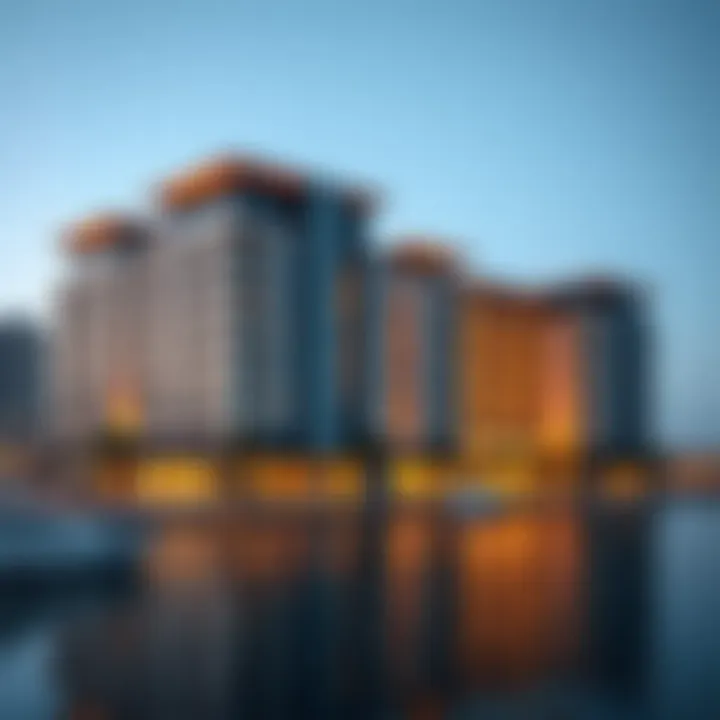 Stunning architectural view of Damac Harbour overlooking the waterfront