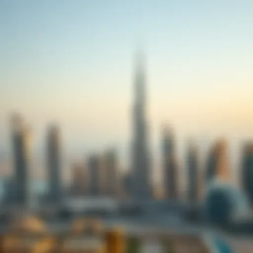 Dubai Skyline: A Hub of Luxury Real Estate Skyline view of Dubai showcasing luxury real estate