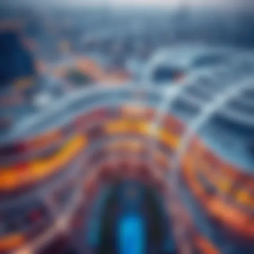 Aerial view of Dubai Hills Mall showcasing its modern architecture