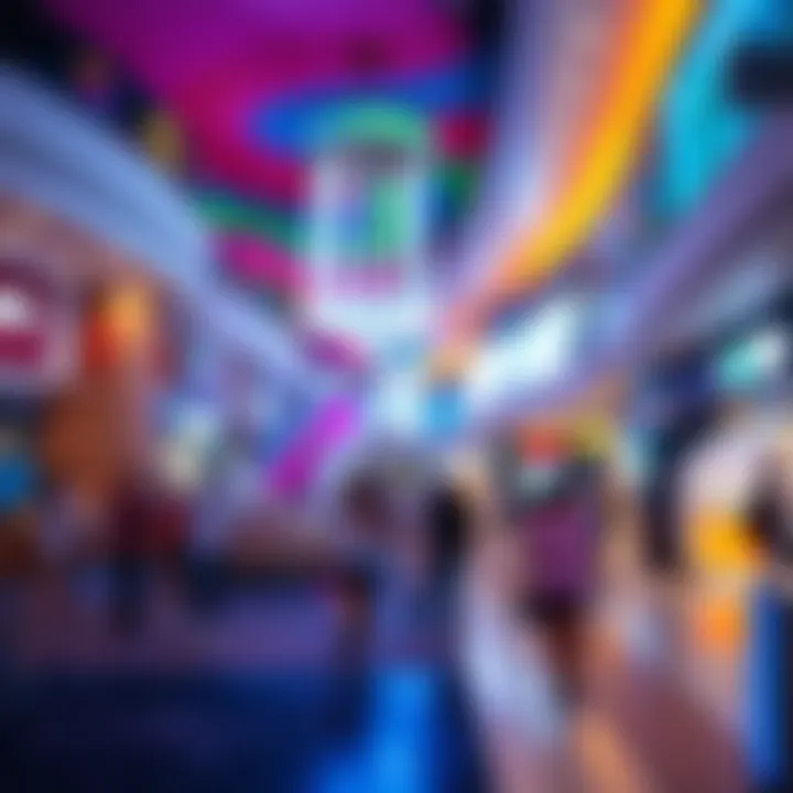Entertainment zone in Dubai Hills Mall with fun activities