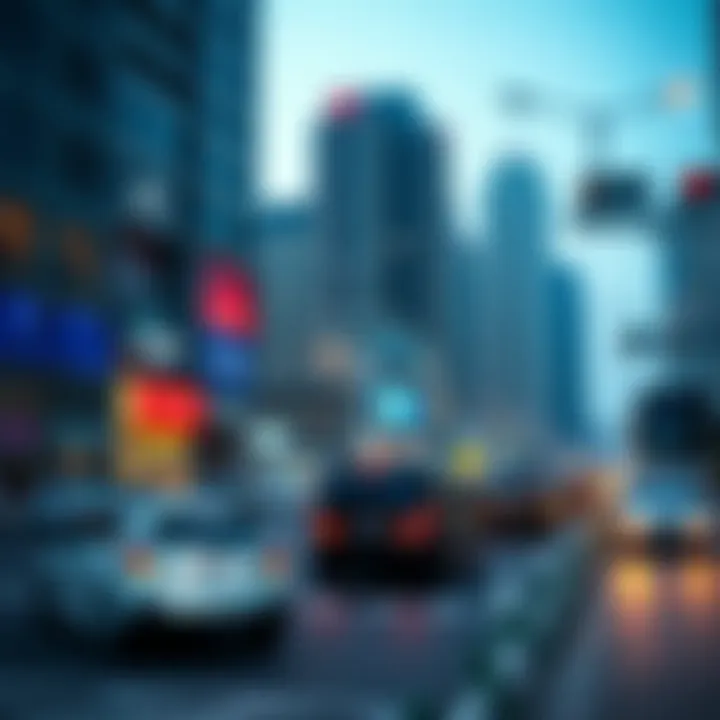 Dynamic urban landscape of Dubai with integrated mobile parking systems