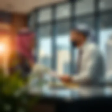 Real Estate Professional Consultation Real estate professional discussing with clients