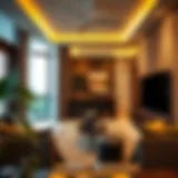 Elegant Living Room Design Modern living room in a 1 BHK apartment