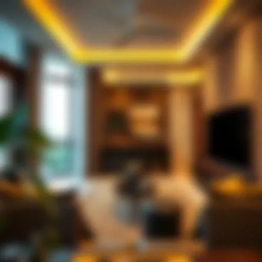 Elegant Living Room Design Modern living room in a 1 BHK apartment