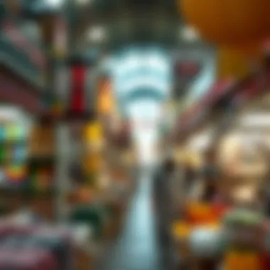 The Energy of Dubai's Wholesale Shopping Experience A bustling market scene with vibrant colors and products
