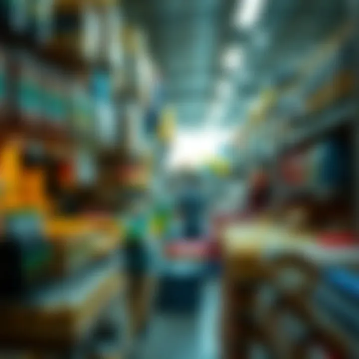 Close-up of items available for wholesale purchase