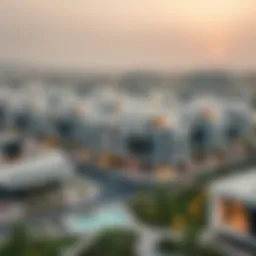 Aerial view of Ajman Marsa showcasing modern architecture