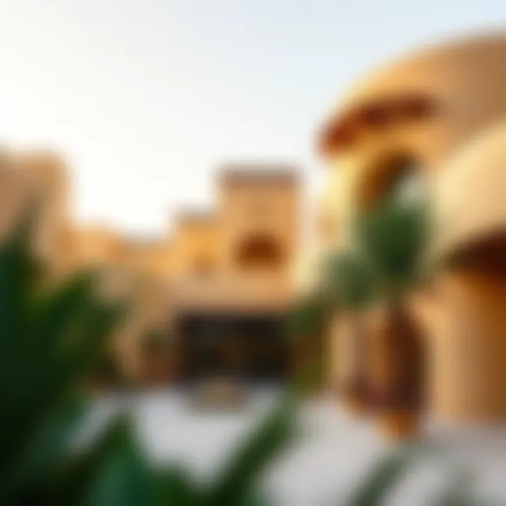 Architectural Fusion in Al Jurf Stunning architecture of Al Jurf with modern and traditional design elements