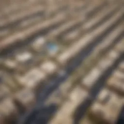 Aerial view of Al Mamsha showcasing modern architecture