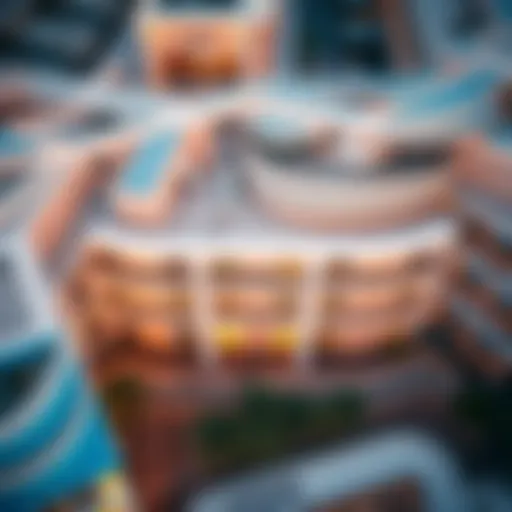 Aerial view showcasing the architectural marvel of Al Seef Mall