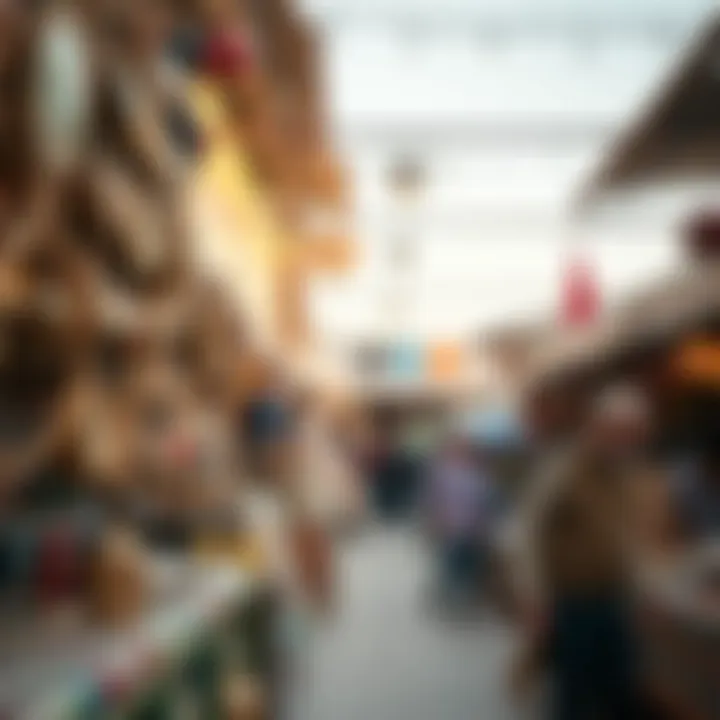 Vibrant marketplace filled with artisanal crafts and local products.