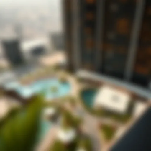 Aerial Perspective of Azizi Aura's Location Aerial view showcasing the Azizi Aura's strategic location in Dubai