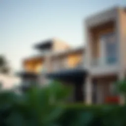 Stunning exterior view of Azure Residence showcasing modern architecture