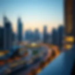 A stunning skyline view of Business Bay, showcasing modern architecture