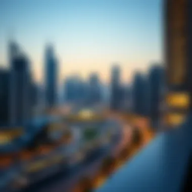 A stunning skyline view of Business Bay, showcasing modern architecture
