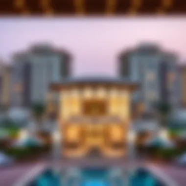 Damac's Commitment to Quality Living Damac Properties logo with a backdrop of luxury properties