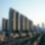 Modern Dubai skyline with residential buildings