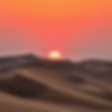 Arabian Desert Dunes at Sunset Majestic dunes of the Arabian desert