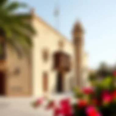 Cultural heritage site with traditional architecture