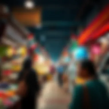 Vibrant market scene showcasing local culture