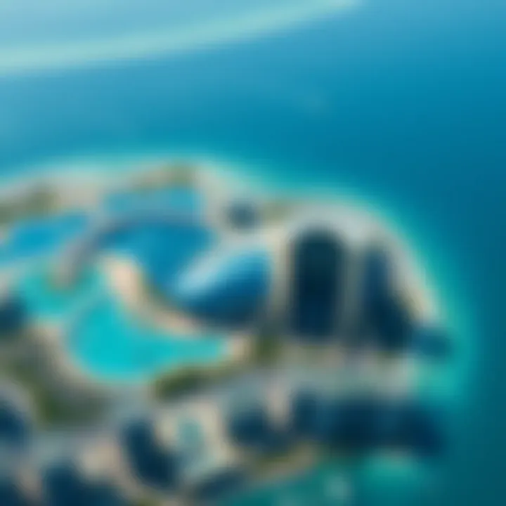 Aquarium's Role in Urban Development An aerial view of the aquarium's impact on the surrounding Dubai landscape, highlighting urban development