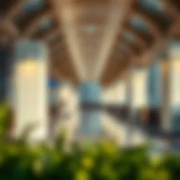 Architectural view of Emirates Tower Metro Station