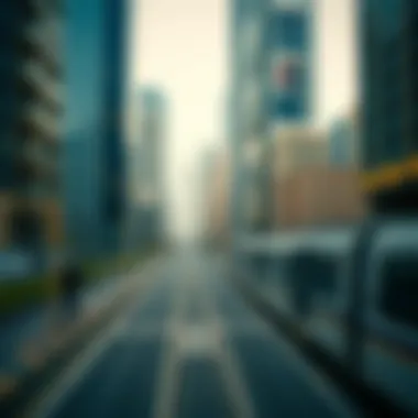 Urban Development Around Emirates Tower Metro Station Urban landscape showcasing Emirates Tower and its surroundings