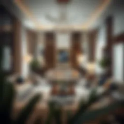 Elegant interior showcasing unique furniture pieces