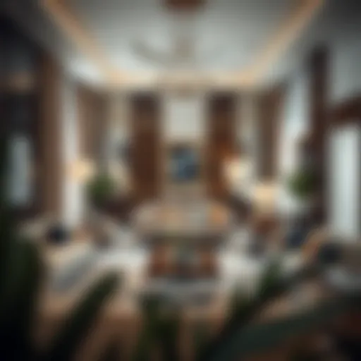 Elegant interior showcasing unique furniture pieces