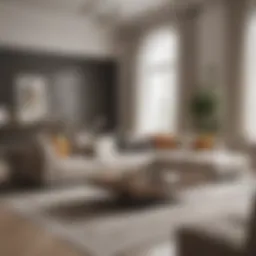 Stylish living room setup showcasing modern furniture