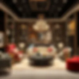 Luxurious furniture display in a high-end UAE boutique