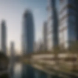 A modern skyscraper representing Dubai's architectural innovation.