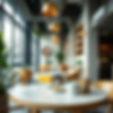 Welcoming Café Ambiance for Breakfast An inviting café atmosphere with nutritious breakfast offerings