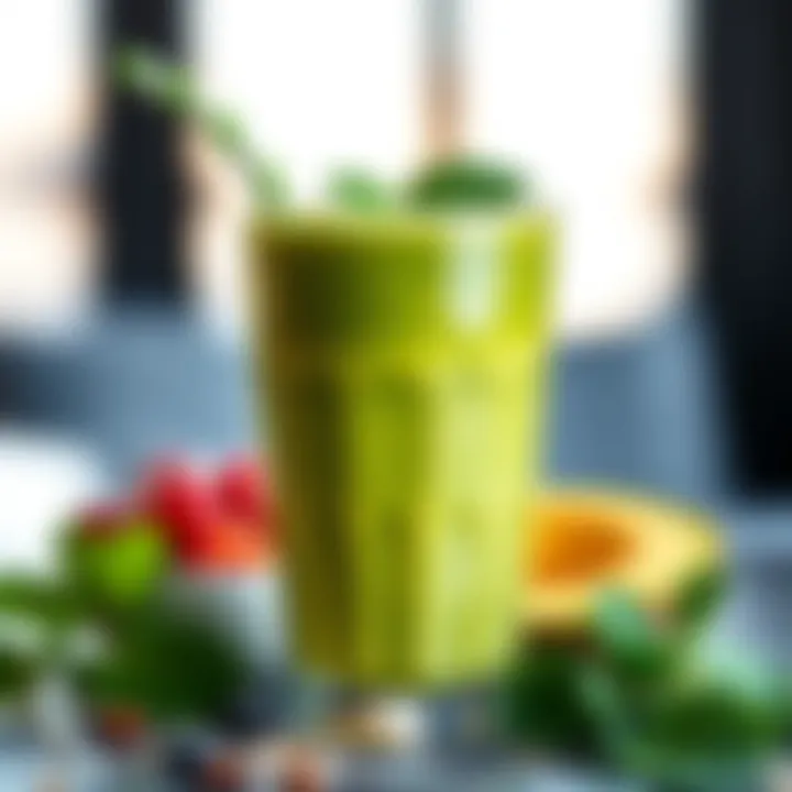 Revitalizing Green Smoothie Delight A refreshing smoothie packed with greens and fruits