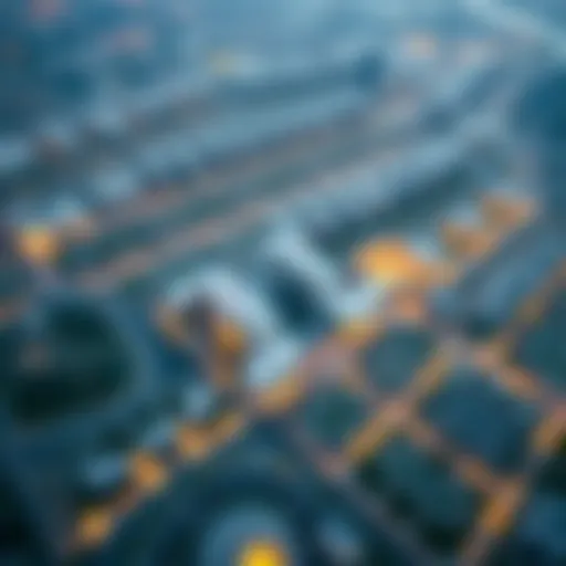 Aerial View of International City Aerial view of International City showcasing its unique architectural layout