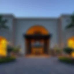 Entrance to Jebel Ali Recreation Club showcasing its architectural beauty